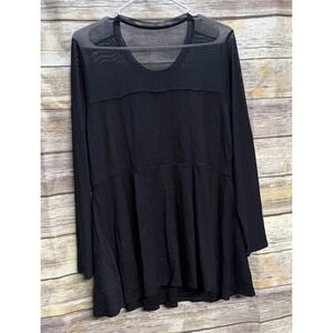 Torrid Dress Women's Plus 3 Black Mesh Sheer‎ Yoke Long Sleeve Cocktail NWT